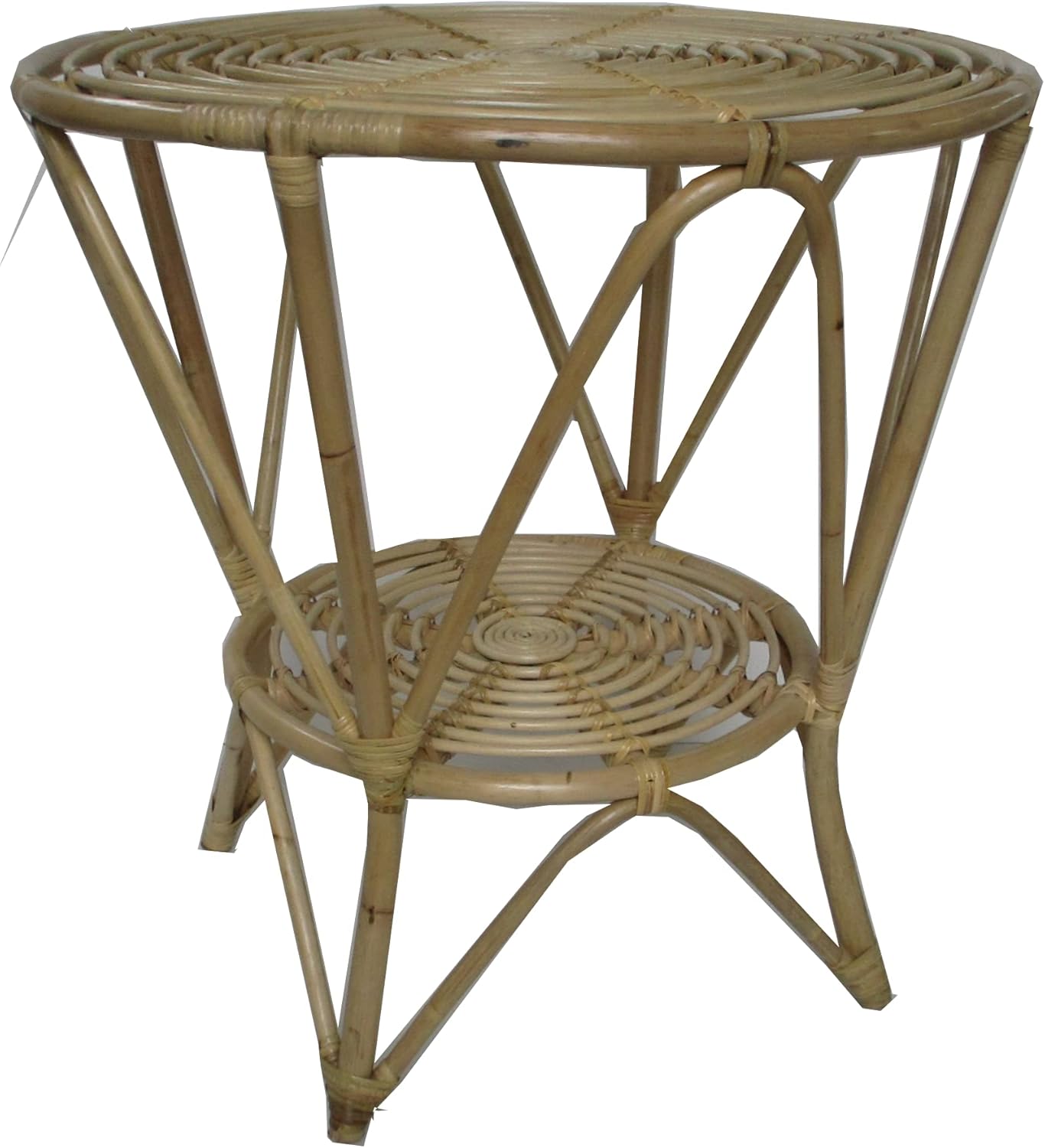 tavolo da pranzo  rattan midollino naturale rotondo cm 75x75 H art TAV/75G