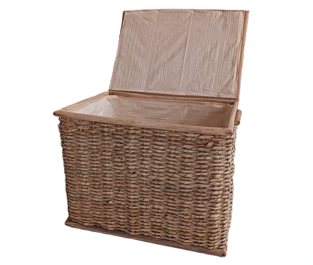 Baule Porta Biancheria/Oggetti in Cordoncino di Banano Cm 45x31x35 H
