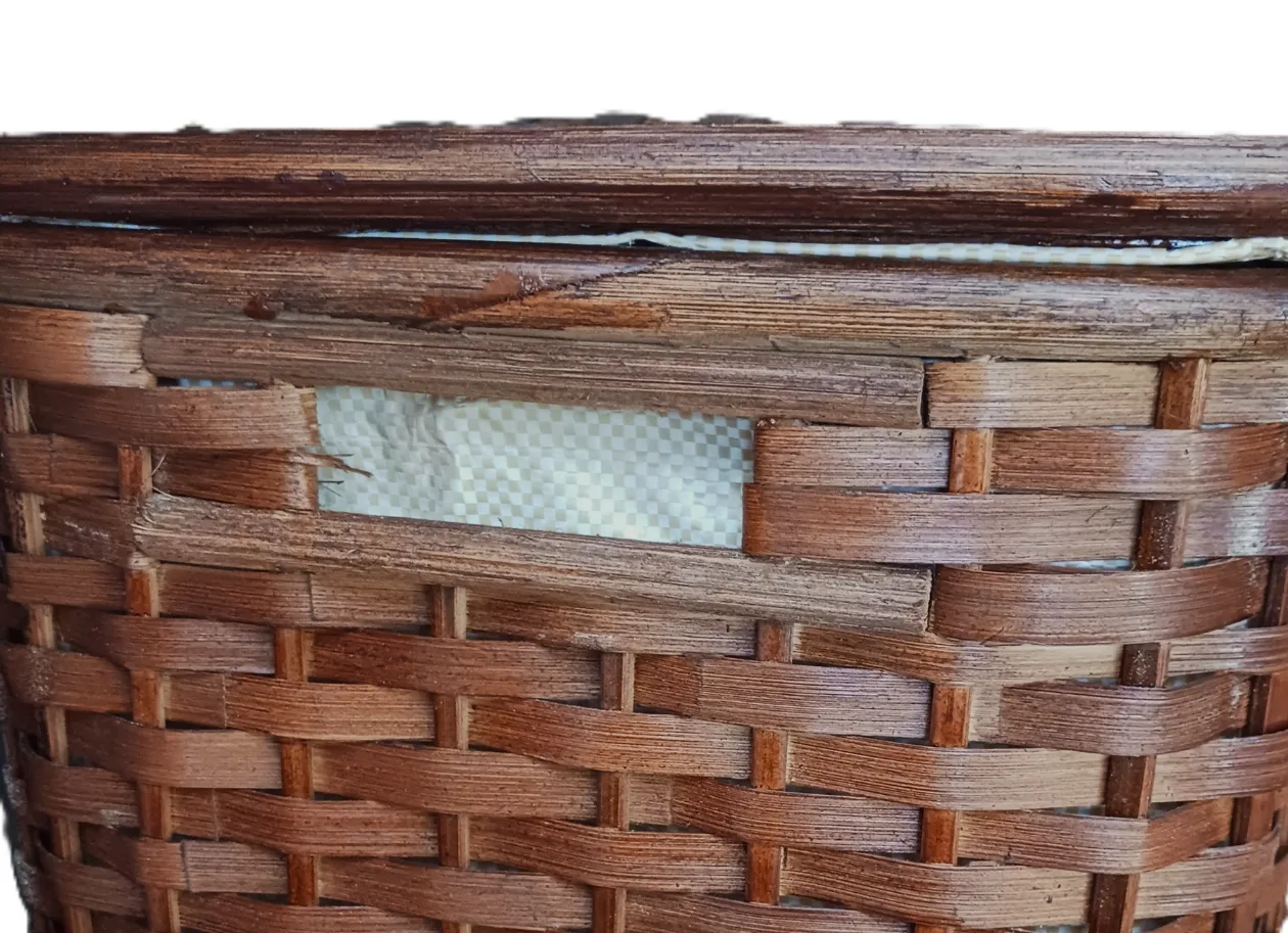 Cesto Portabiancheria in Rattan Cm 45x31x55 H - 3