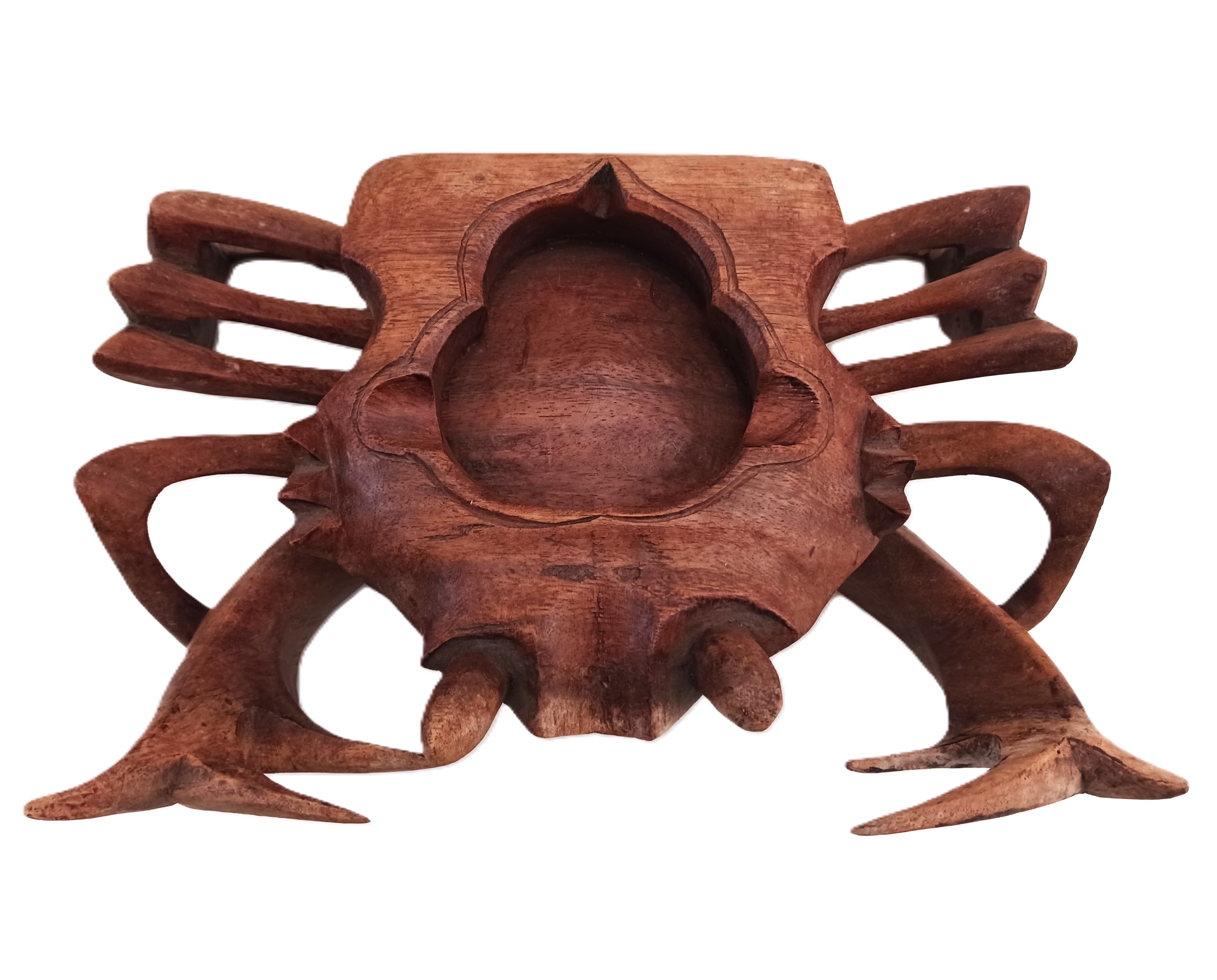 Scultura Artigianale - Posacenere "Granchio" in Legno Massello