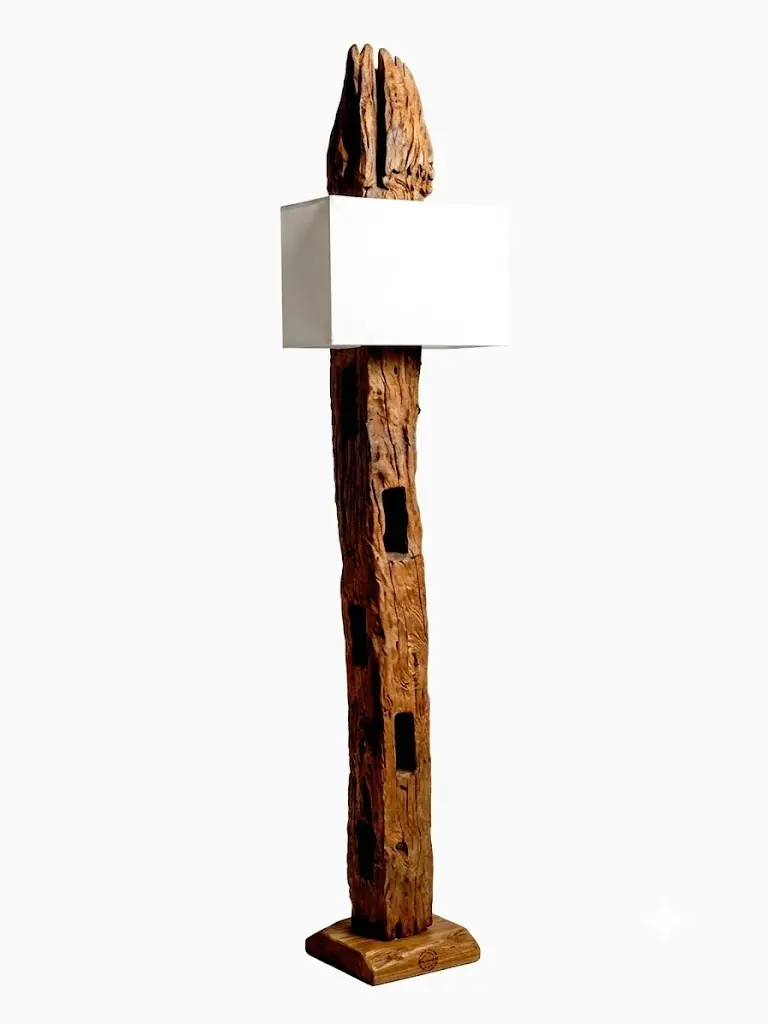 lampada Piantana Eco-Wood cm 190 H