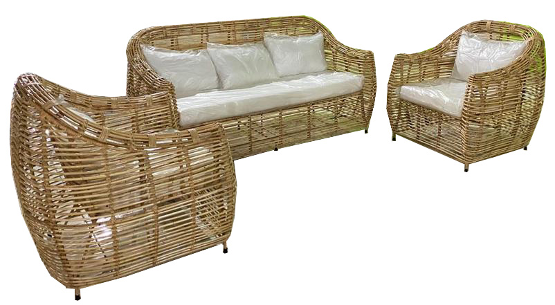Salotto Morea - Set Premium in Rattan Intrecciato