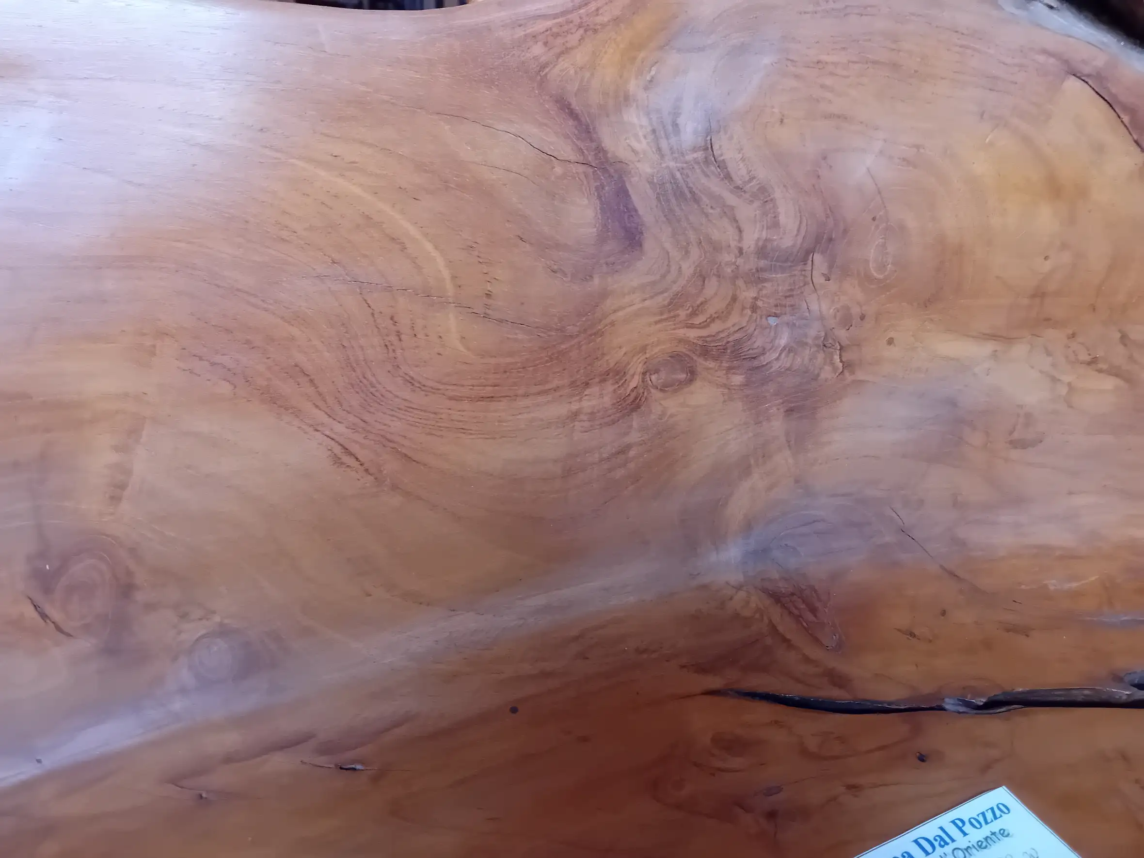 Divano Panca Scultoreo in Legno Massello Artigianale – 135x60x100 cm - 4