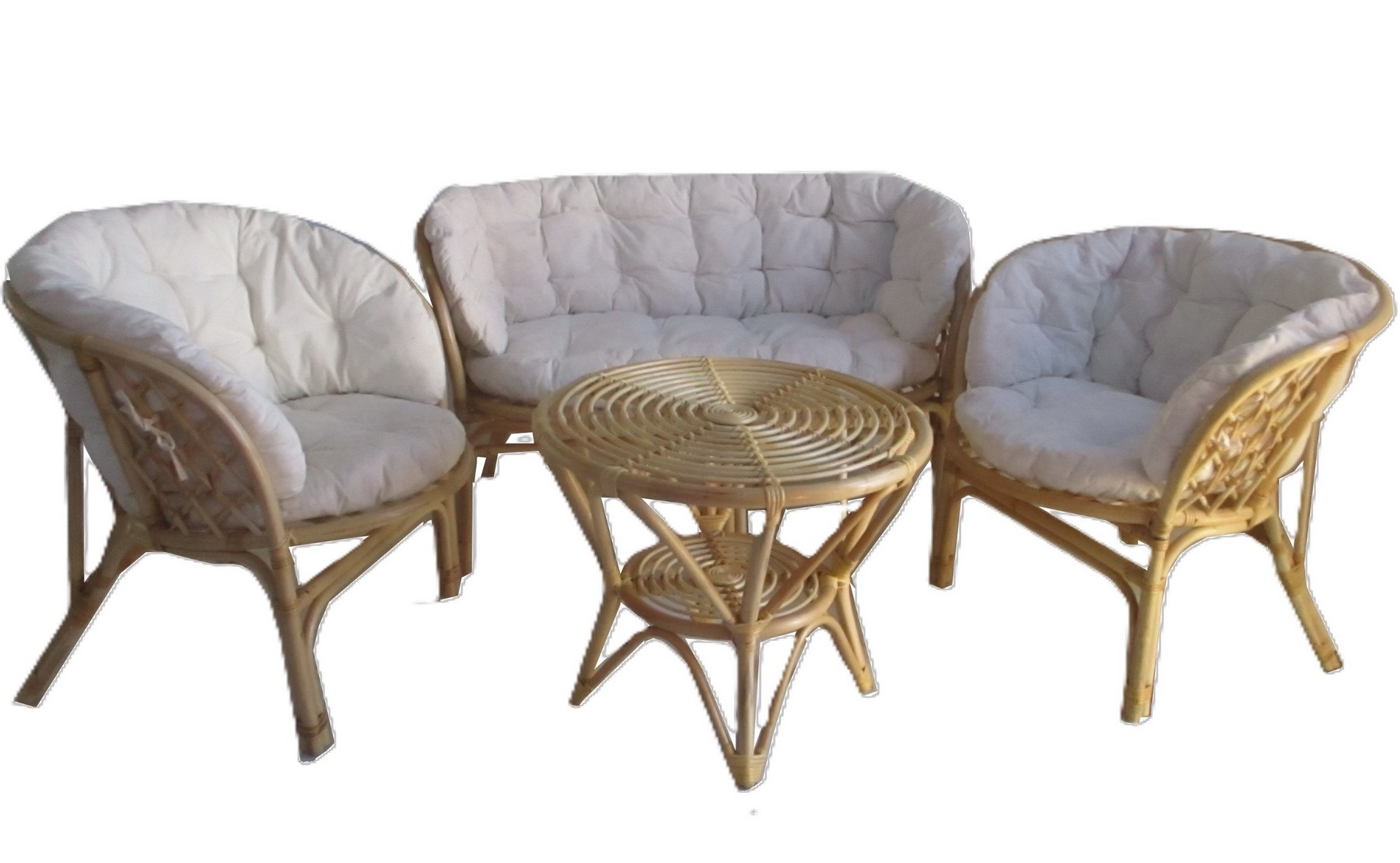 Salotto rattan naturale vimini Bahama Naturale