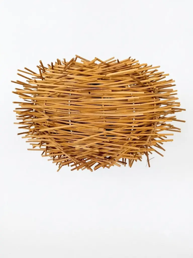 Lampadario a Sospensione in Rattan Effetto Nido Ø 39 cm con Impianto Elettrico