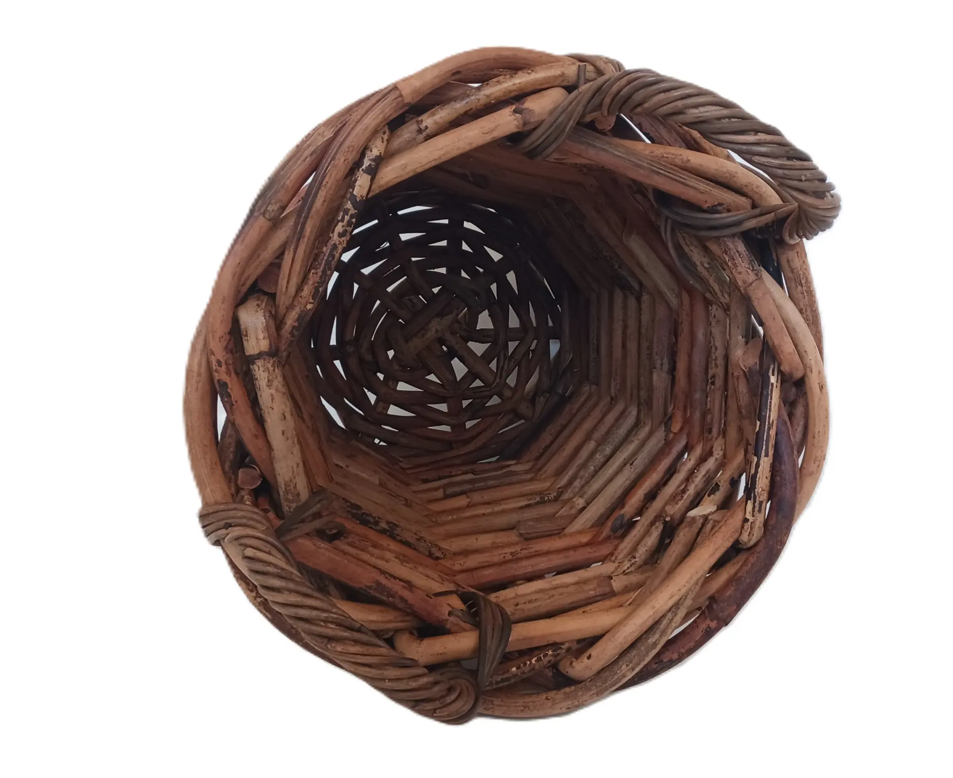 cesto porta legna vimini rattan 34x39 H con manici cm 47 h - 3