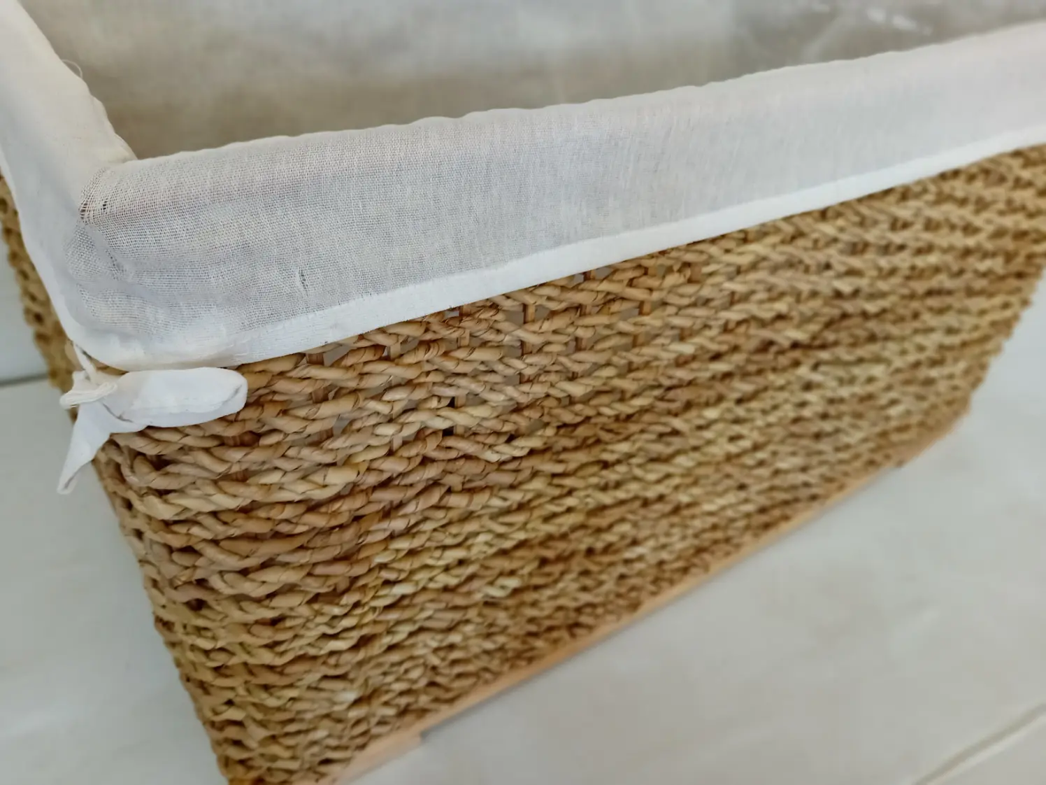 Cesto  Baule cm 68x40x40 H Portabiancheria in Vimini Rattan  – Cesto Fatto a Mano - 4