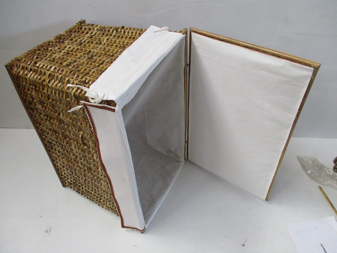 Baule Multiuso in Rattan Naturale Cm 67X42X46 H - 4