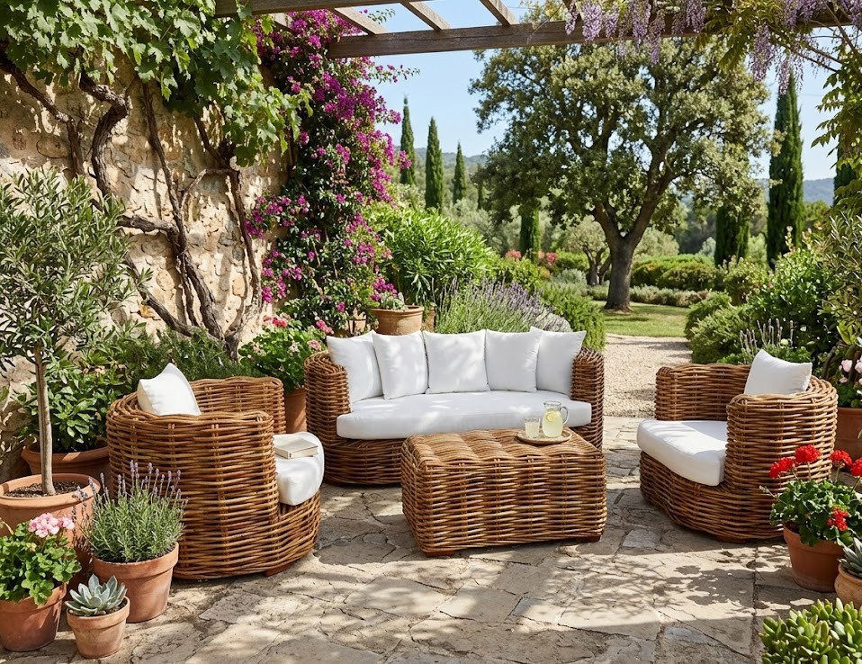 Salotto Africa – Set Luxury in Rattan CL Pieno
