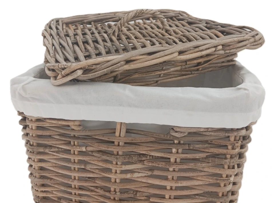 Cesto Porta Biancheria in Giunco Kubu Cm 38x38x48 H - 4
