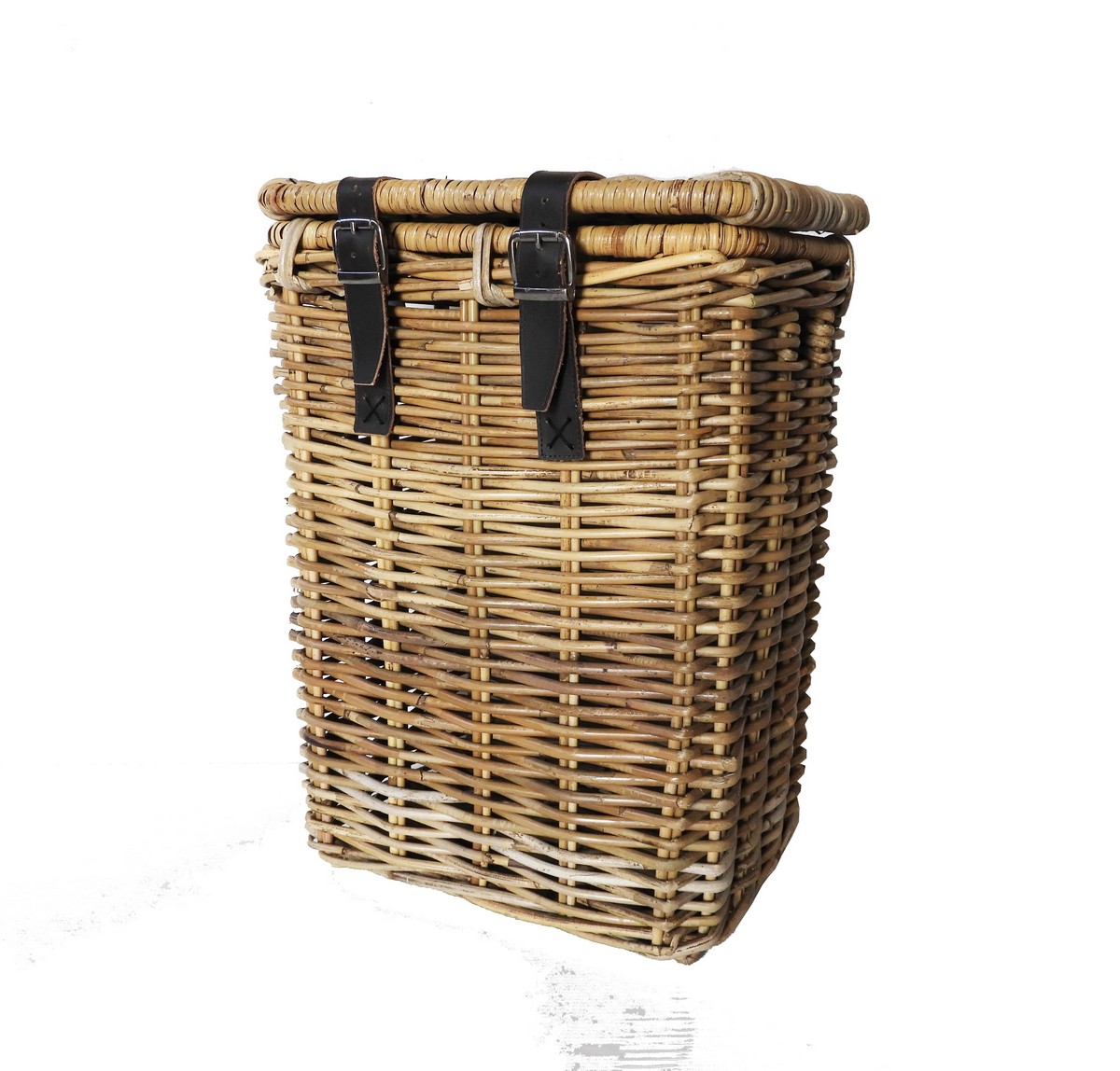 Cesto Portabiancheria in Giunco Naturale Cm 36x27x48 H