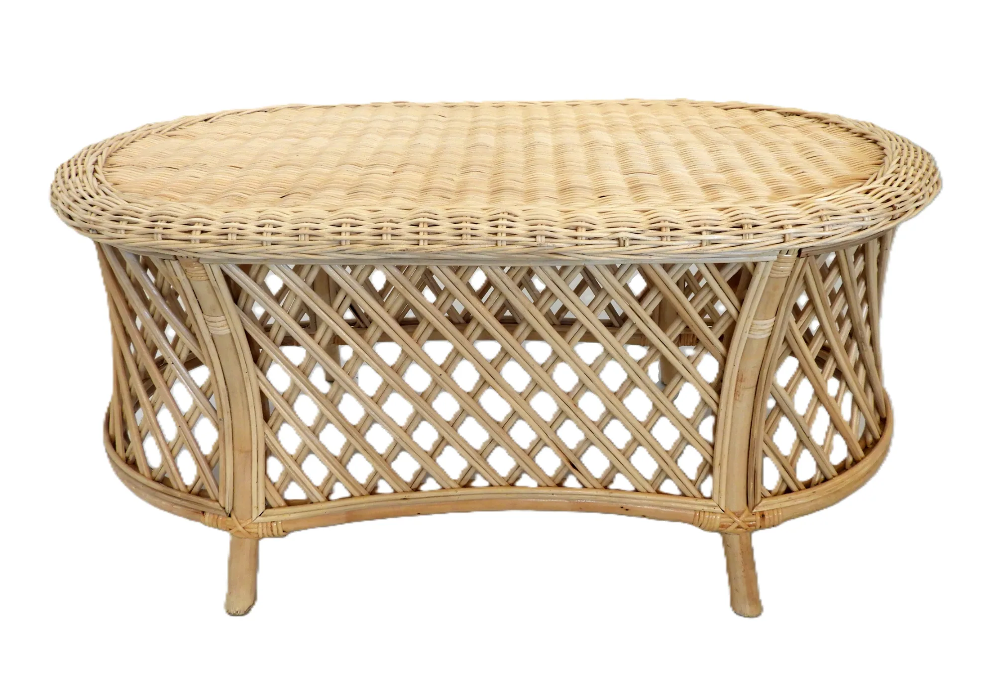 Salotto rattan naturale Bally Midollino 4 posti schienale alto - 4