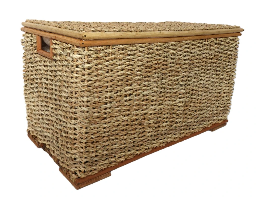 Baule Porta Biancheria in Banano Cm 68x35x40 H - 5