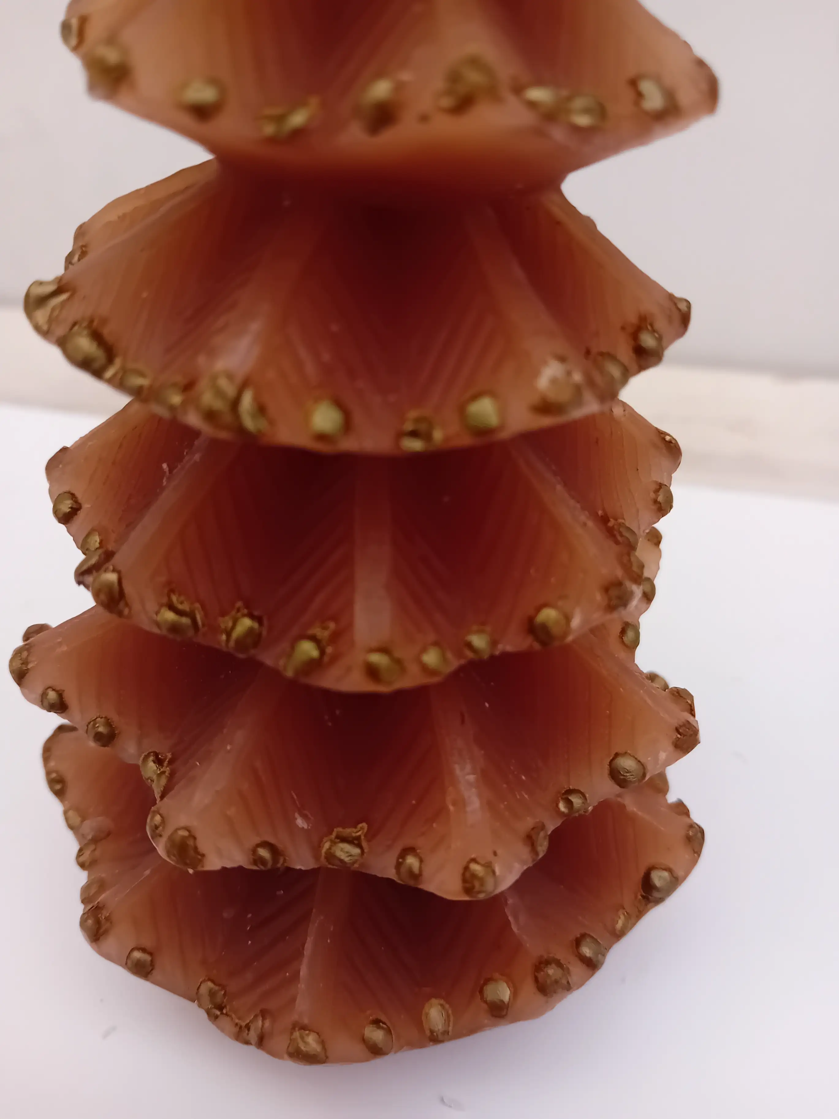 Candela Artigianale (7x18 cm) in Cera Naturale ad Albero di Natale