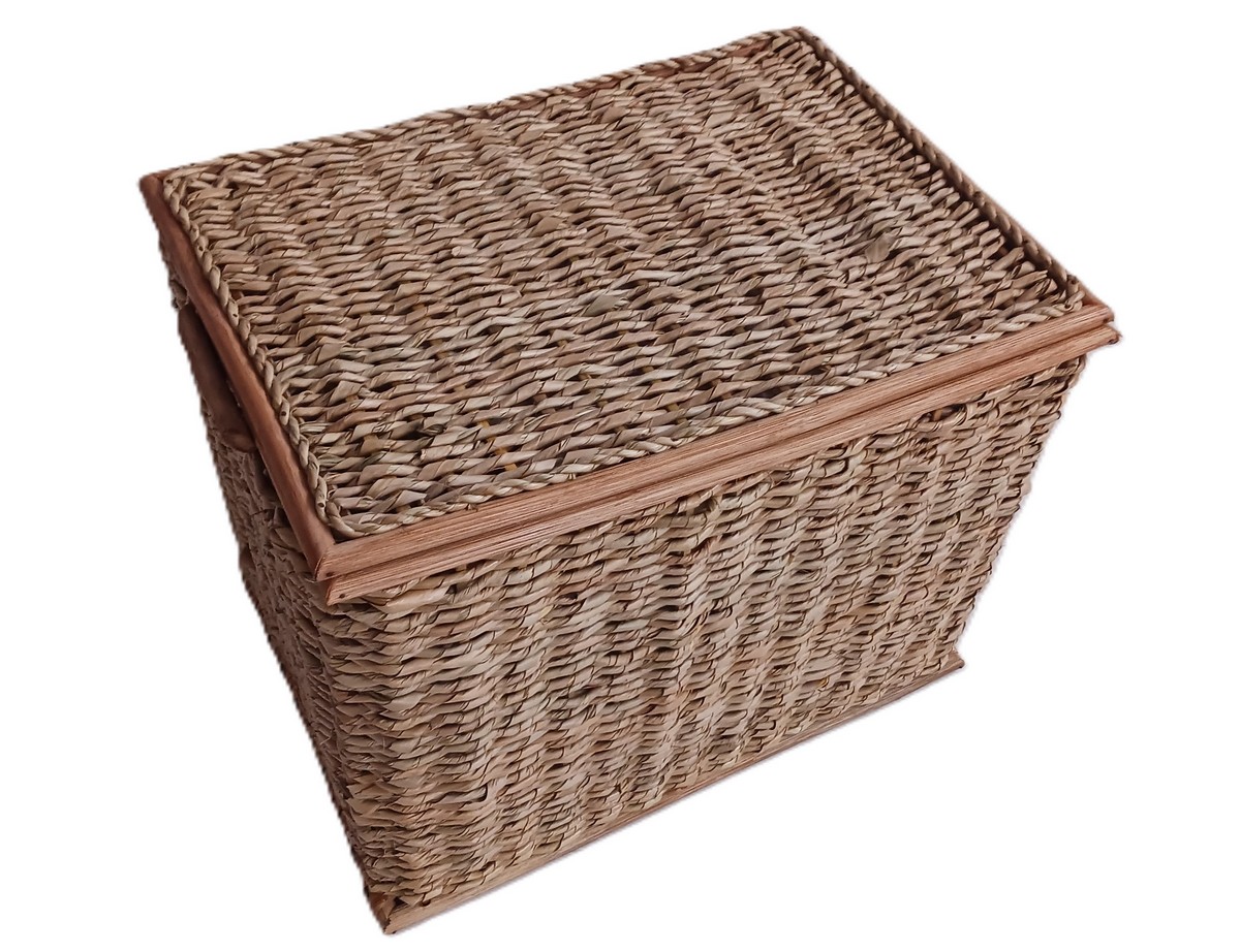 Cesto/Baule Porta Biancheria in Banano Cm 52x36x40 H