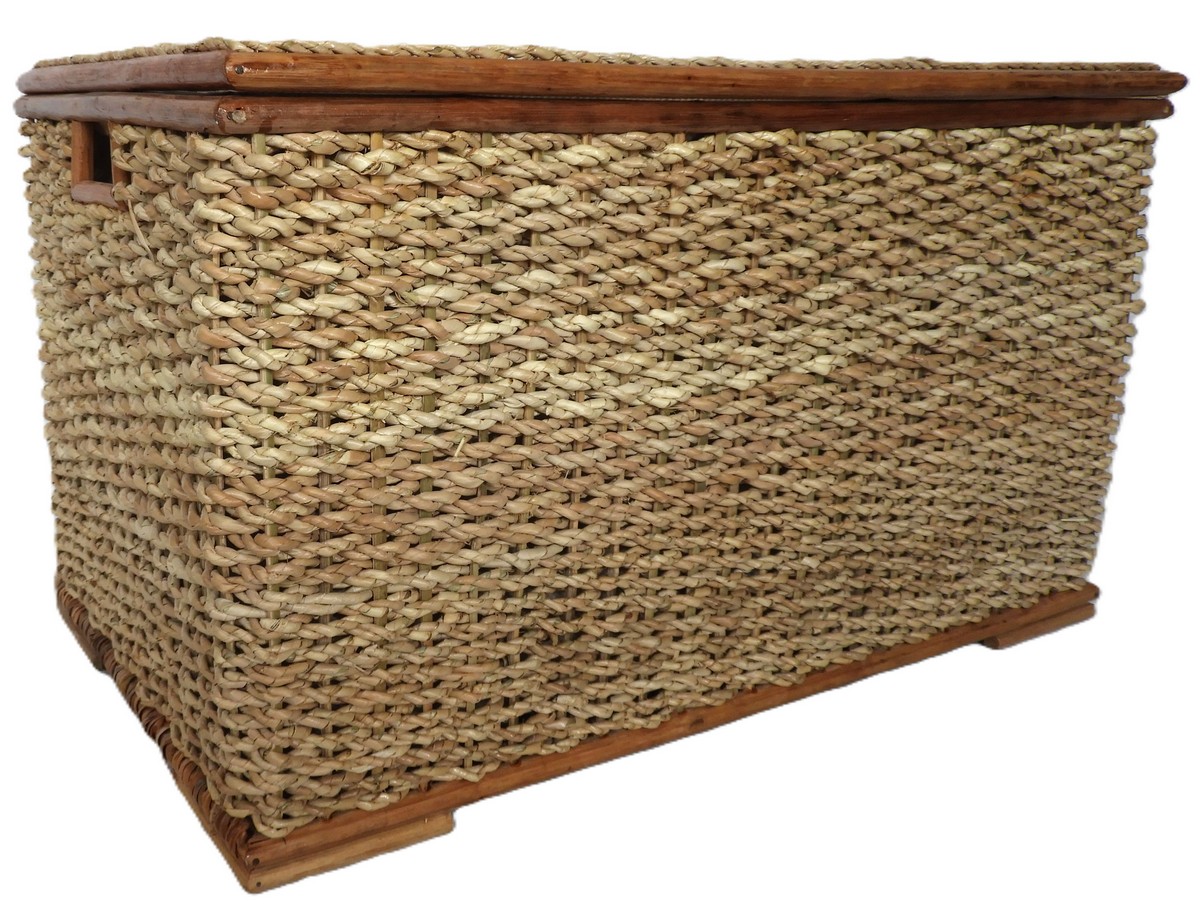 Baule Porta Biancheria in Banano Cm 75x44x45 H