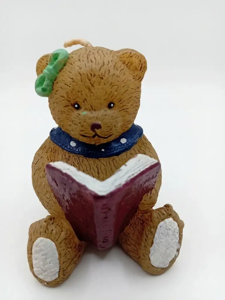 Candela Artigianale Orsetto con Libro (5x8 cm)