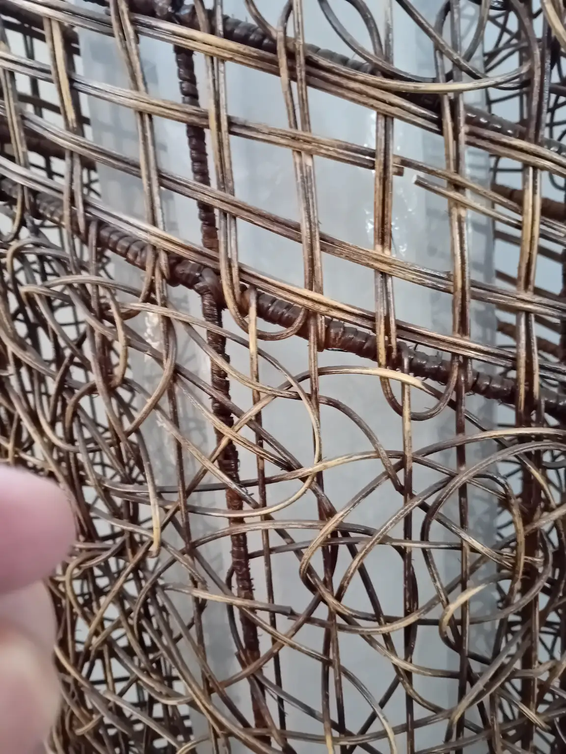 Lampada da Terra a Colonna in Rattan Intrecciato a 2 Luci | Design Boho-Chic CM 200 H - 4