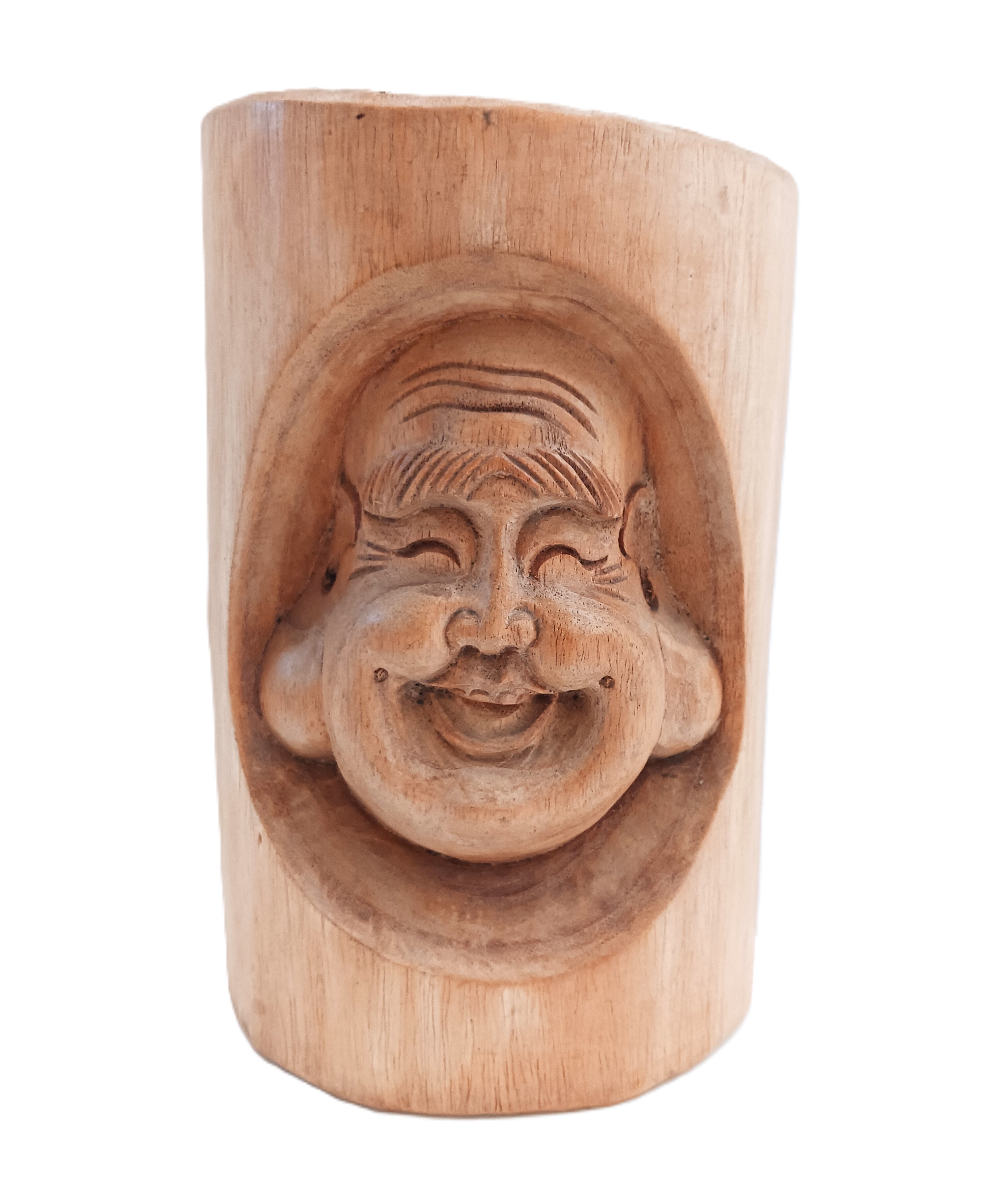 Scultura in Legno Intagliato "Maschera Tribale" – 15x20 cm – Fermalibri / Decoro