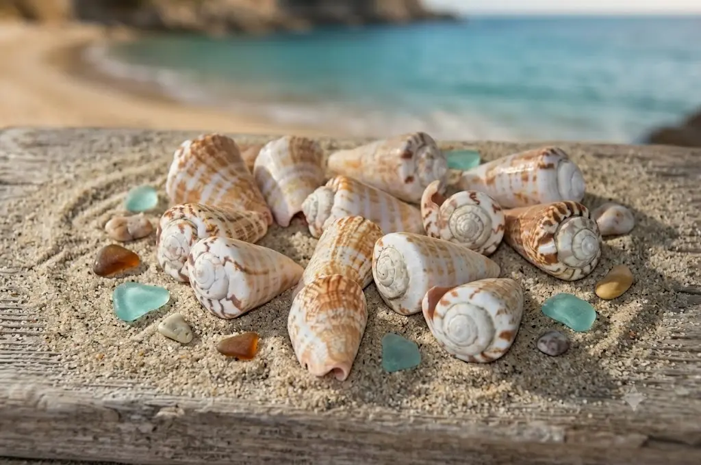 Set 18 Conchiglie Naturali Decorative (4-5 cm) - Conus Marini - 3