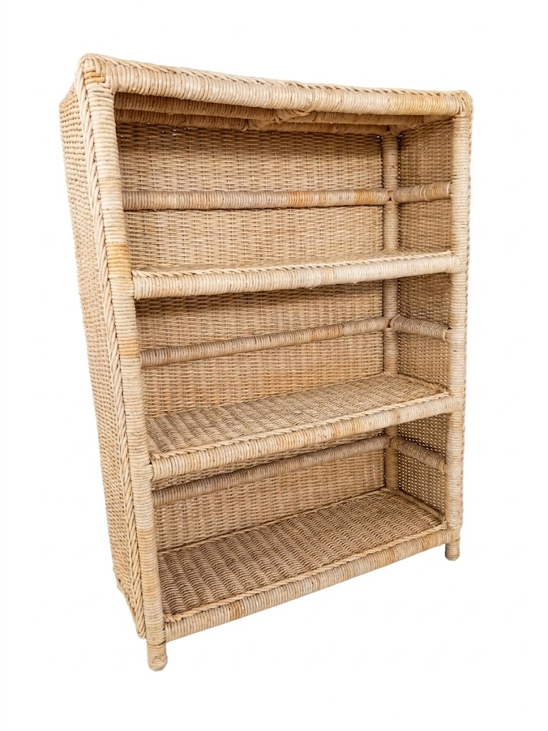 libreria in banano naturale 3 piani art 6200/4