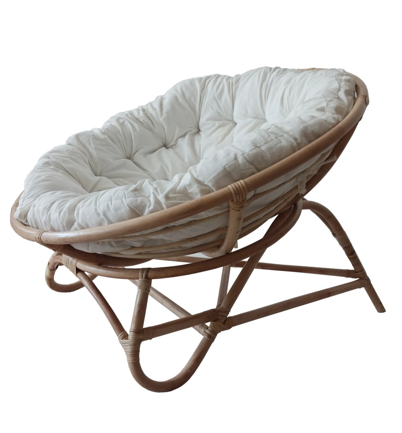 Poltrona vimini in rattan naturale Papasan Tartaruga - 3