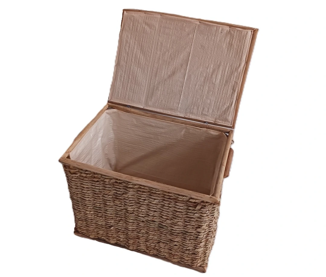 Baule Porta Biancheria/Oggetti in Cordoncino di Banano Cm 45x31x35 H - 3