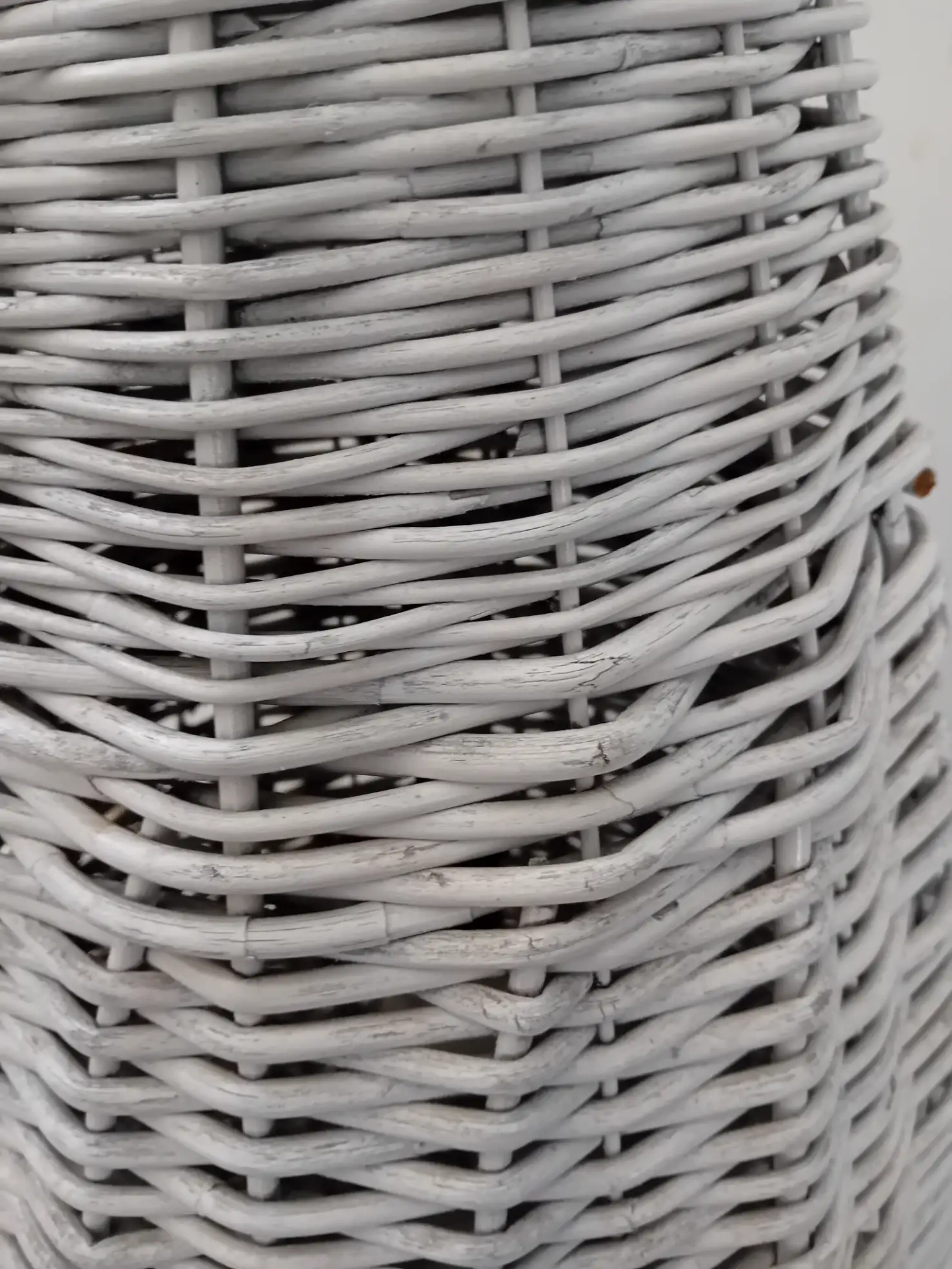 Lampada a Stelo in Rattan Bianco da 180 cm H - 4