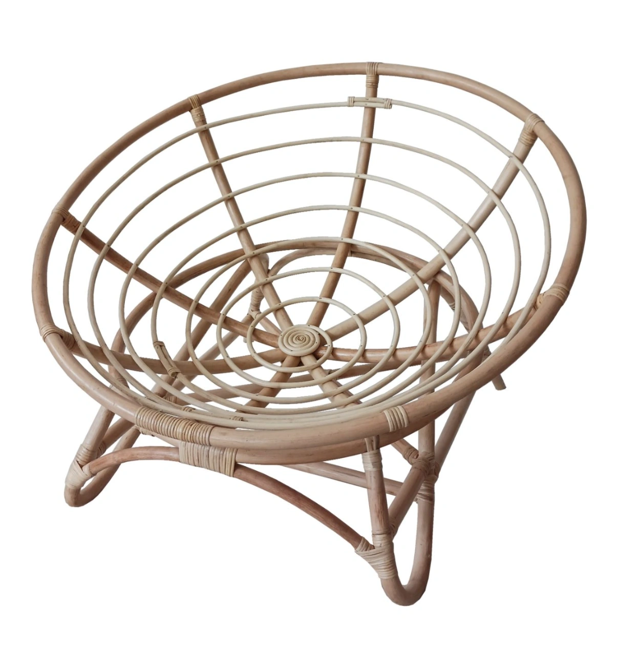 Poltrona vimini in rattan naturale Papasan Tartaruga - 4