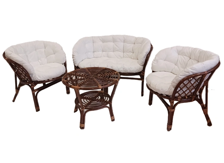 Salotto rattan naturale vimini  Bahama Marrone
