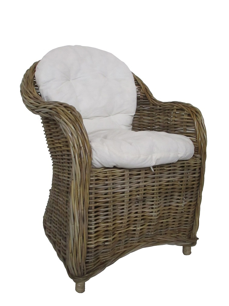 Poltrona Heritage – Tradizione e Comfort in Giunco Kubu Grey