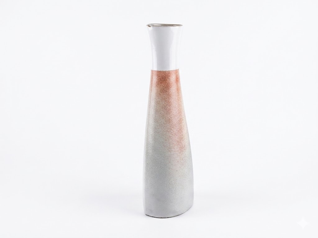 vaso terracotta stilizzato bianco cm 60