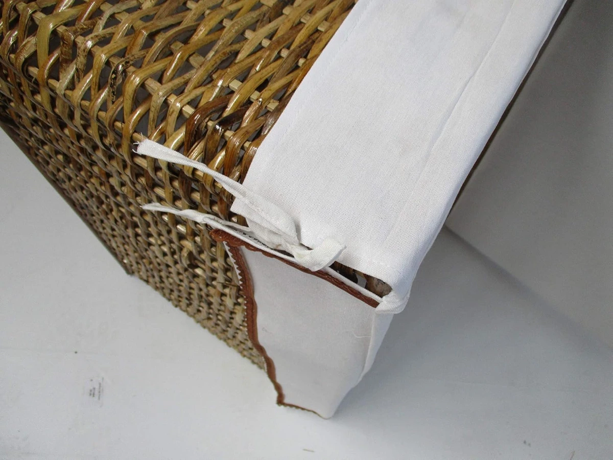 Baule Multiuso in Rattan Naturale Cm 60X37X40 H - 4